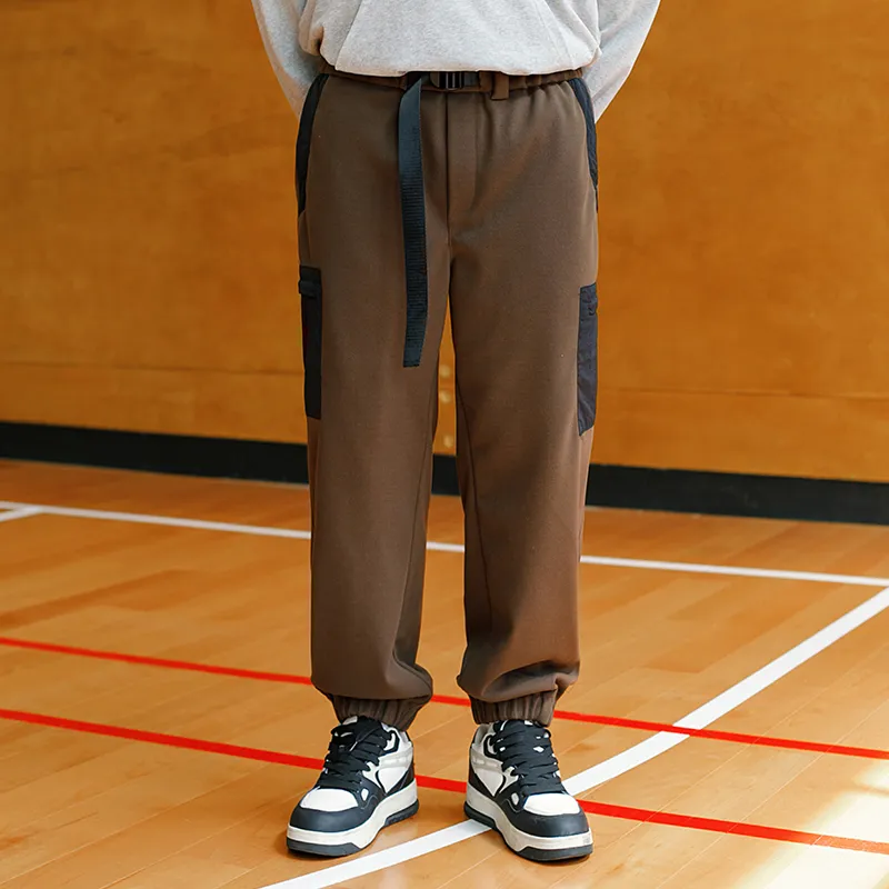 WAYNEXZAVIER Casual Pants Men's Dark Coffee-2