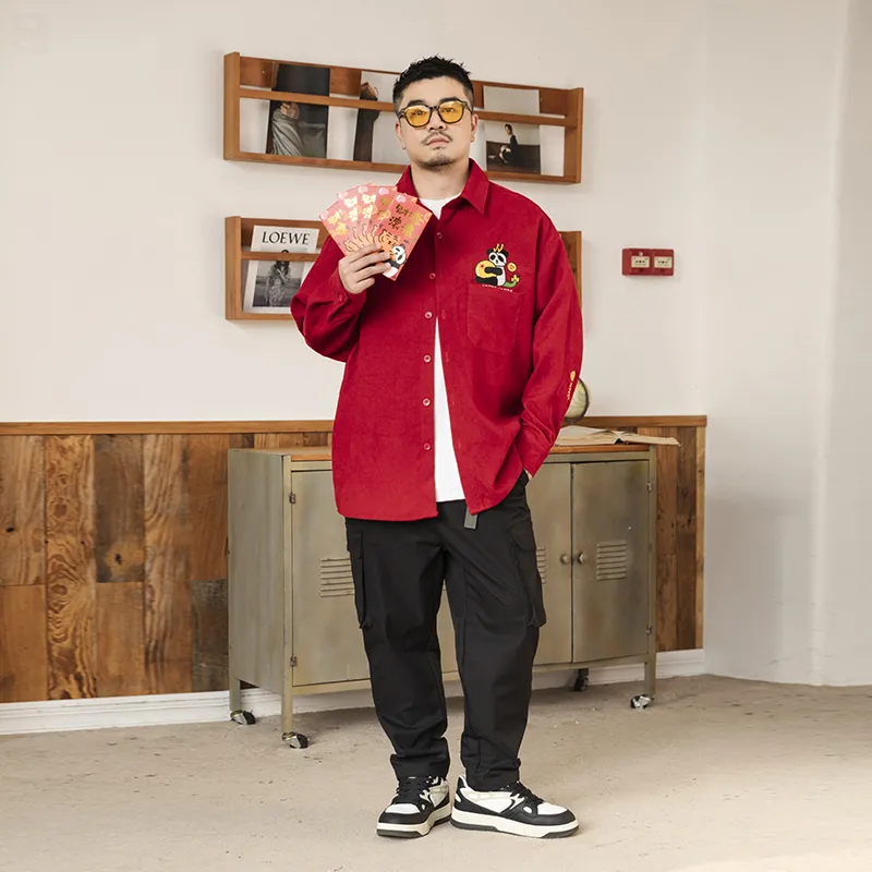 WAYNEXZAVIER Shirts Men Burgundy-6