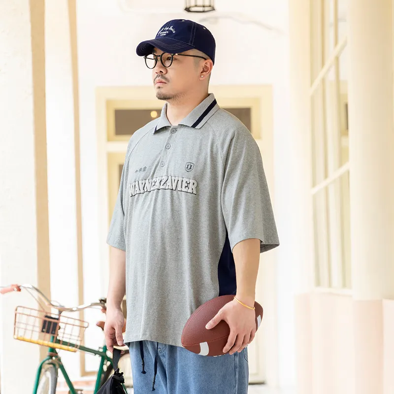 WAYNEXZAVIER Polo Shirts Men Light Gray-3