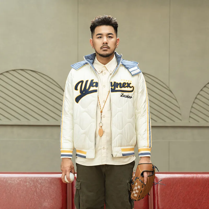 WAYNEXZAVIER Puffer Jackets Men White-2