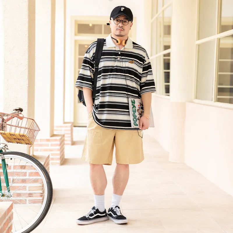 WAYNEXZAVIER Polo Shirts Men Apricot-5
