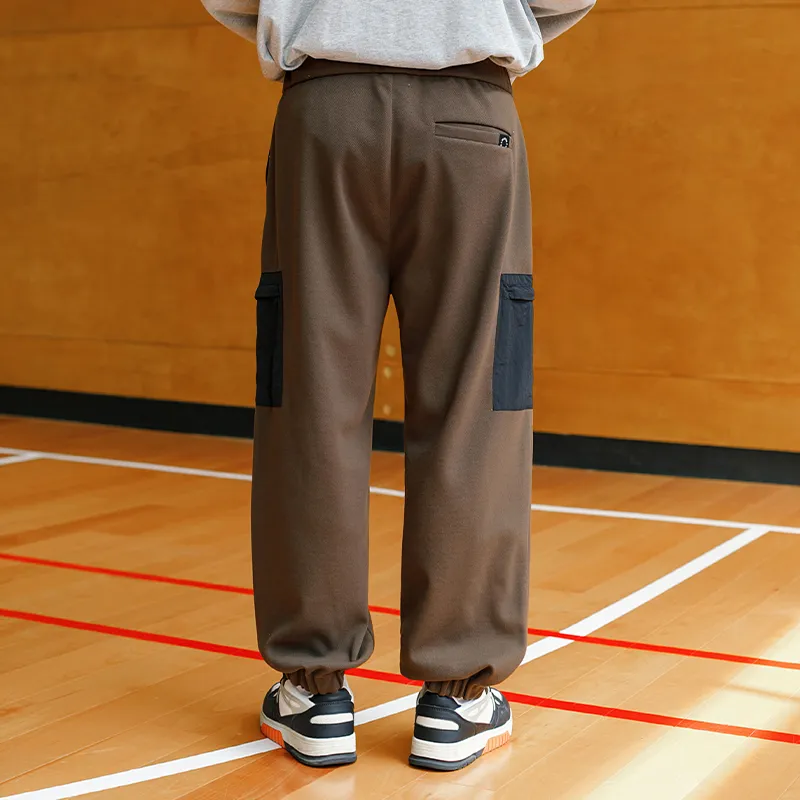 WAYNEXZAVIER Casual Pants Men's Dark Coffee-4
