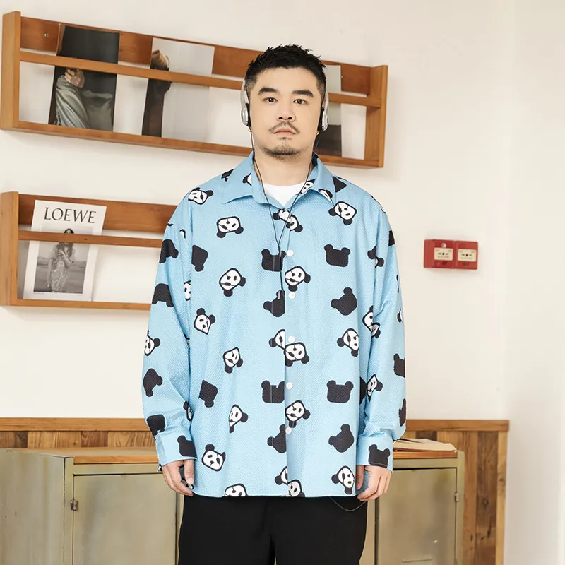 WAYNEXZAVIER Spring And Fall Seasons Shirt Men's Blue-2