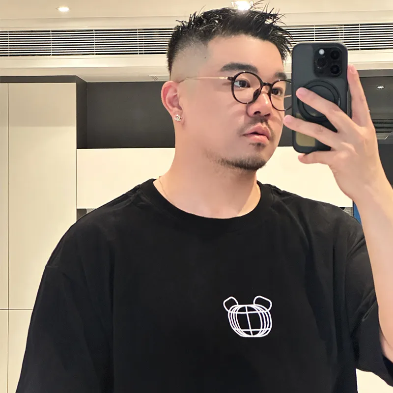WAYNEXZAVIER 100% Cotton Short Sleeved T Shirt Men's Black-4