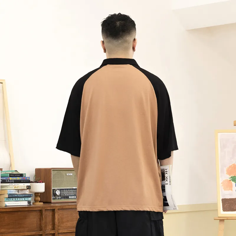WAYNEXZAVIER Polo Shirts Men Light Coffee-2