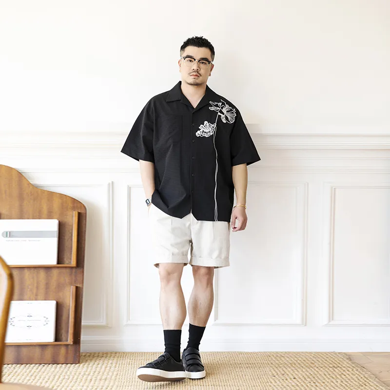 WAYNEXZAVIER Shirts Men Black-5