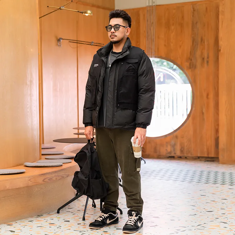 WAYNEXZAVIER Puffer Jackets Men Black-5