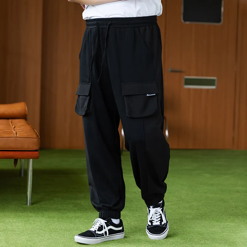 WAYNEXZAVIER Cargo Pants Men Black-3