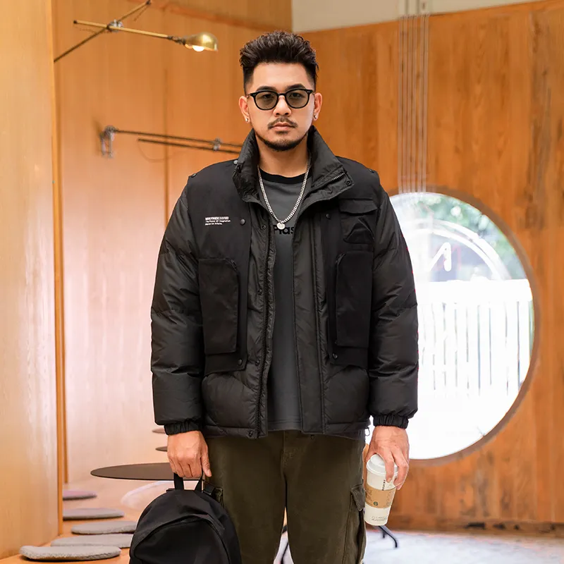 WAYNEXZAVIER Puffer Jackets Men Black-2