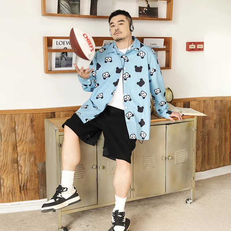 WAYNEXZAVIER Spring And Fall Seasons Shirt Men's Blue-6