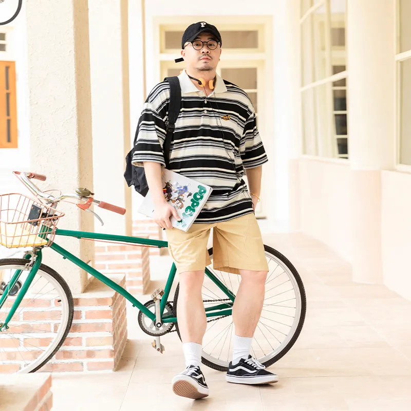 WAYNEXZAVIER Polo Shirts Men Apricot-6