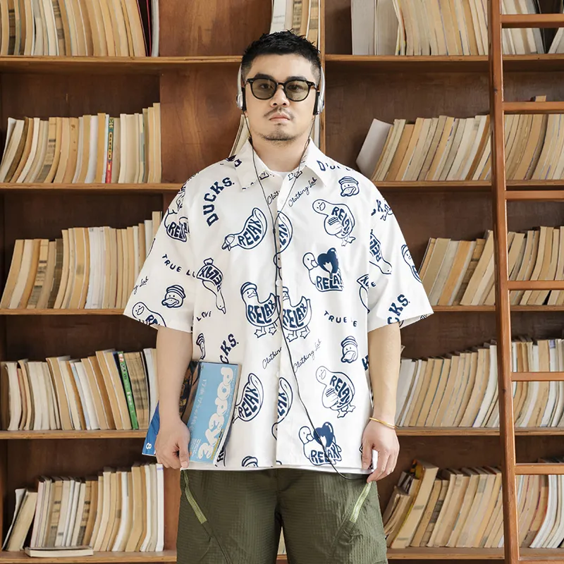 WAYNEXZAVIER Floral Short Sleeved Shirt Men's-6