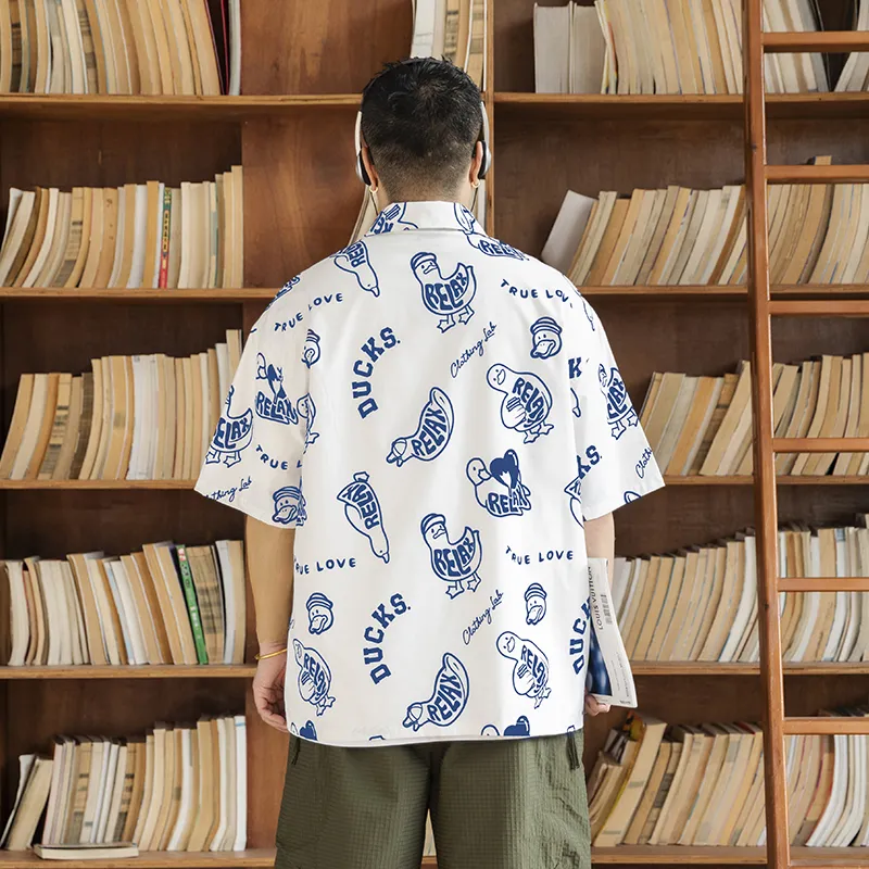 WAYNEXZAVIER Floral Short Sleeved Shirt Men's-2