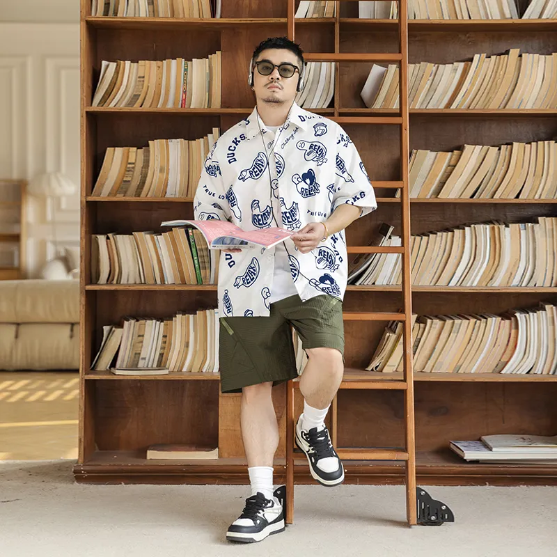 WAYNEXZAVIER Floral Short Sleeved Shirt Men's-4