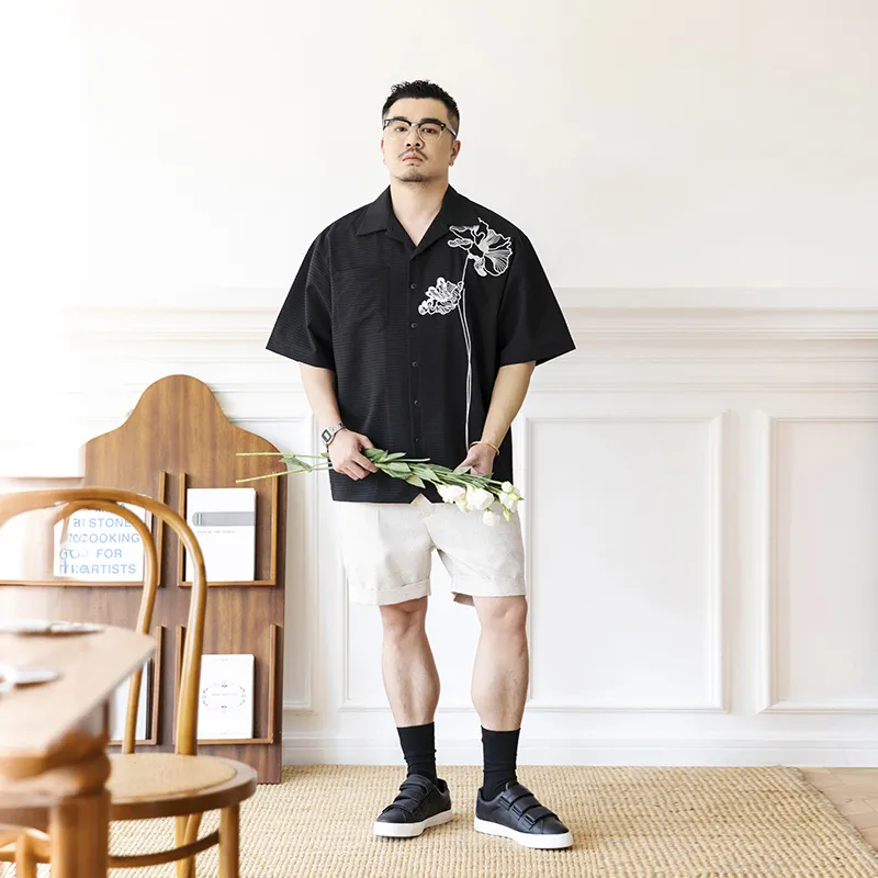 WAYNEXZAVIER Shirts Men Black-6