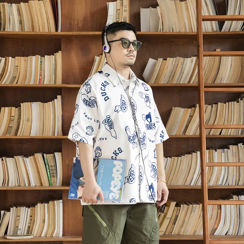 WAYNEXZAVIER Floral Short Sleeved Shirt Men's-3