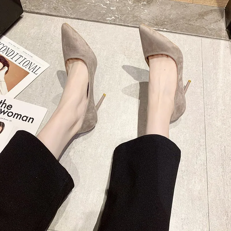 Dawei's House Slim Heel High Heels Women's-11