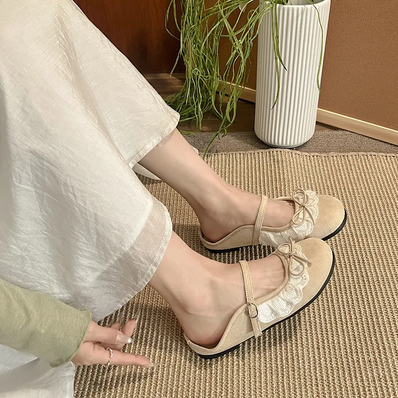 Dawei's House Rubber Sole Odor Resistant Abrasion Resistant Slip Resistant Closed Toe Slippers Women's-5