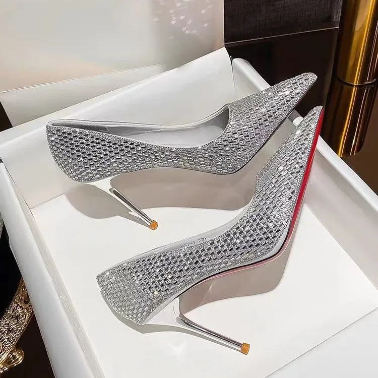 Dawei's House Slim Heel High Heels Women's-5