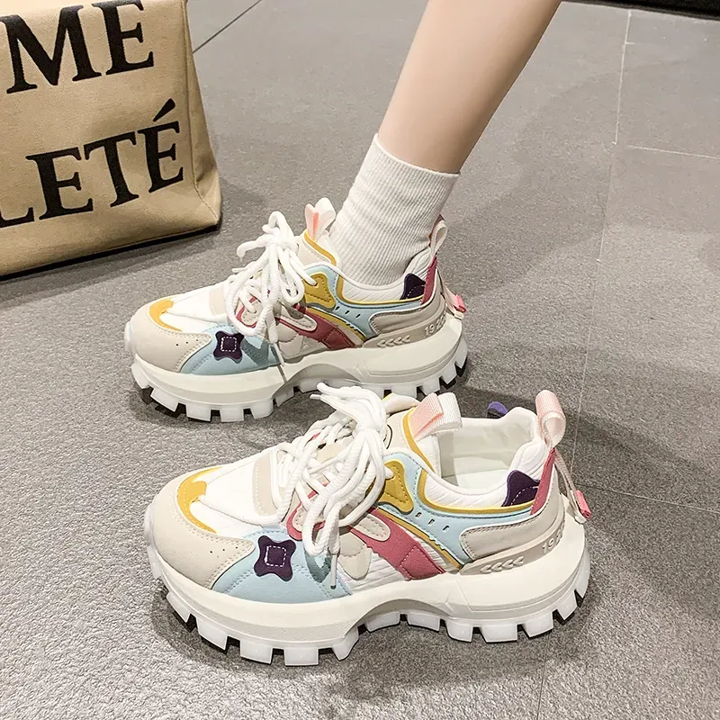 Dawei's House Cushioning Slip Resistant Chunky Sneakers Women's Gift Box Set-1