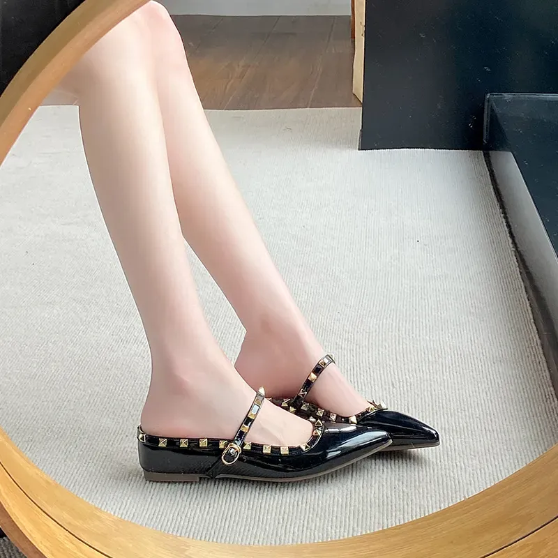 Dawei's House Rubber Sole Quiet Slip Resistant Wrap toe Slippers Women's Gift Box Set-19