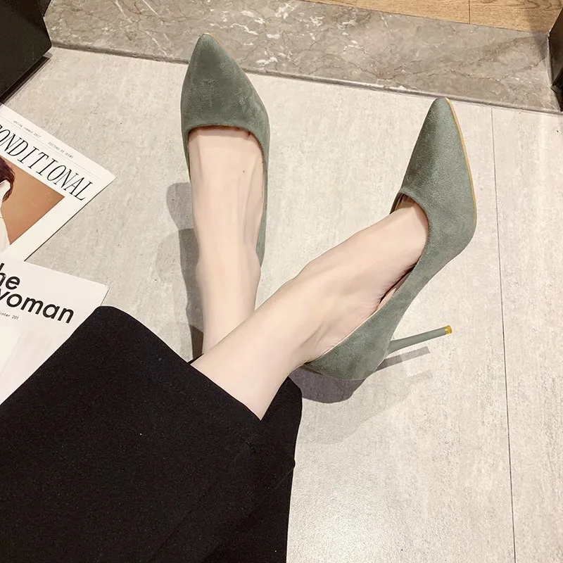 Dawei's House Slim Heel High Heels Women's-17
