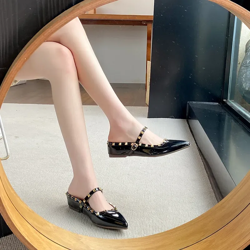 Dawei's House Rubber Sole Quiet Slip Resistant Wrap toe Slippers Women's Gift Box Set-1