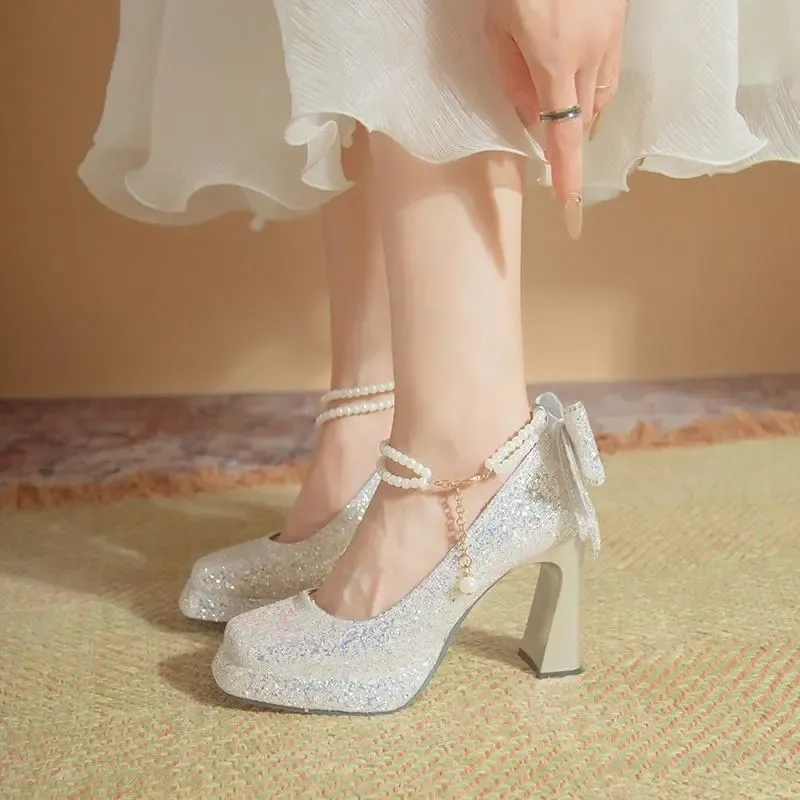 Dawei's House Chunky Heel High Heels Women's Gift Box Set-31