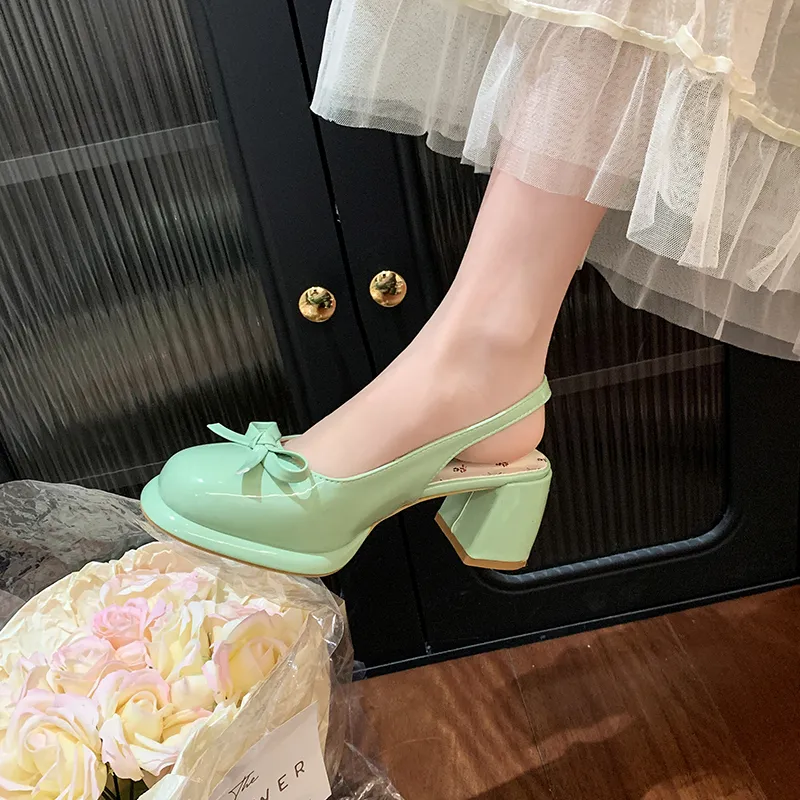 Dawei's House Block Heel High Heels Women's-17