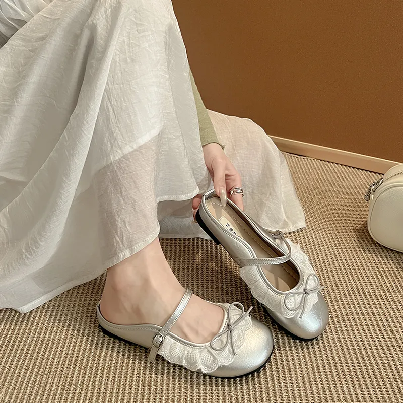 Dawei's House Rubber Sole Odor Resistant Abrasion Resistant Slip Resistant Closed Toe Slippers Women's-7
