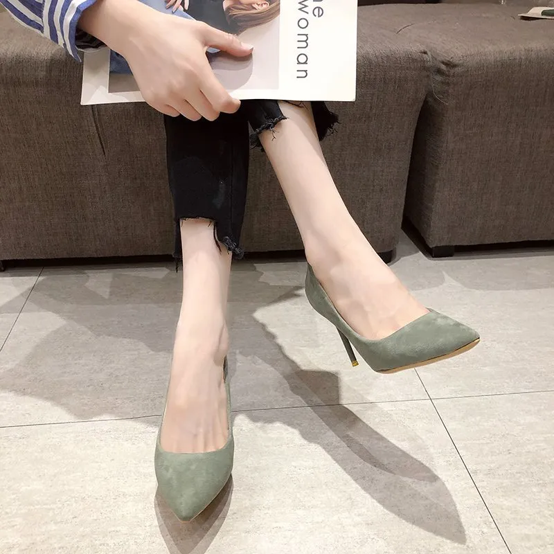 Dawei's House Slim Heel High Heels Women's-13
