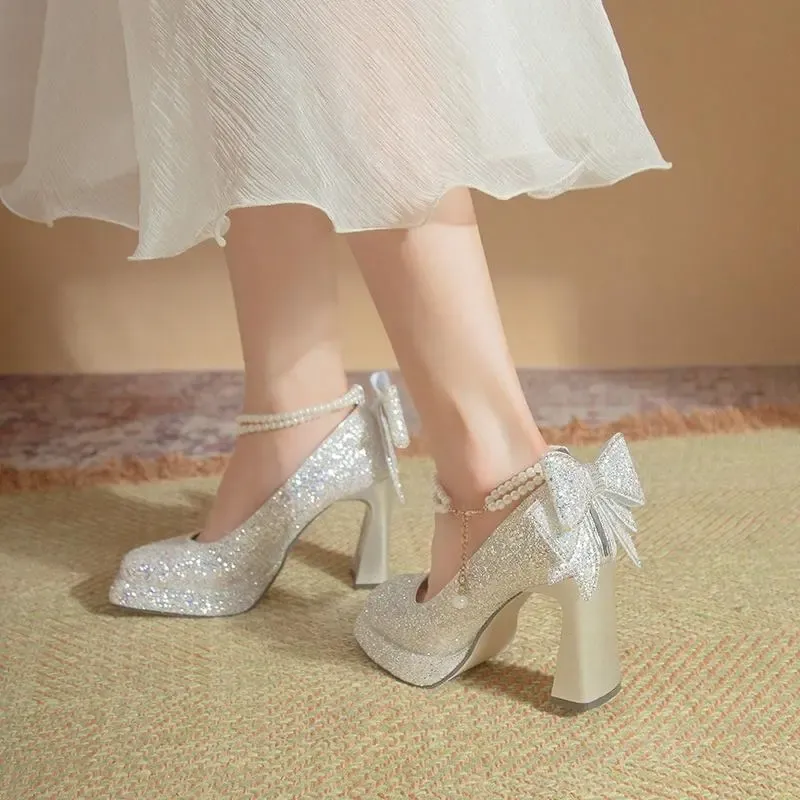 Dawei's House Chunky Heel High Heels Women's Gift Box Set-3