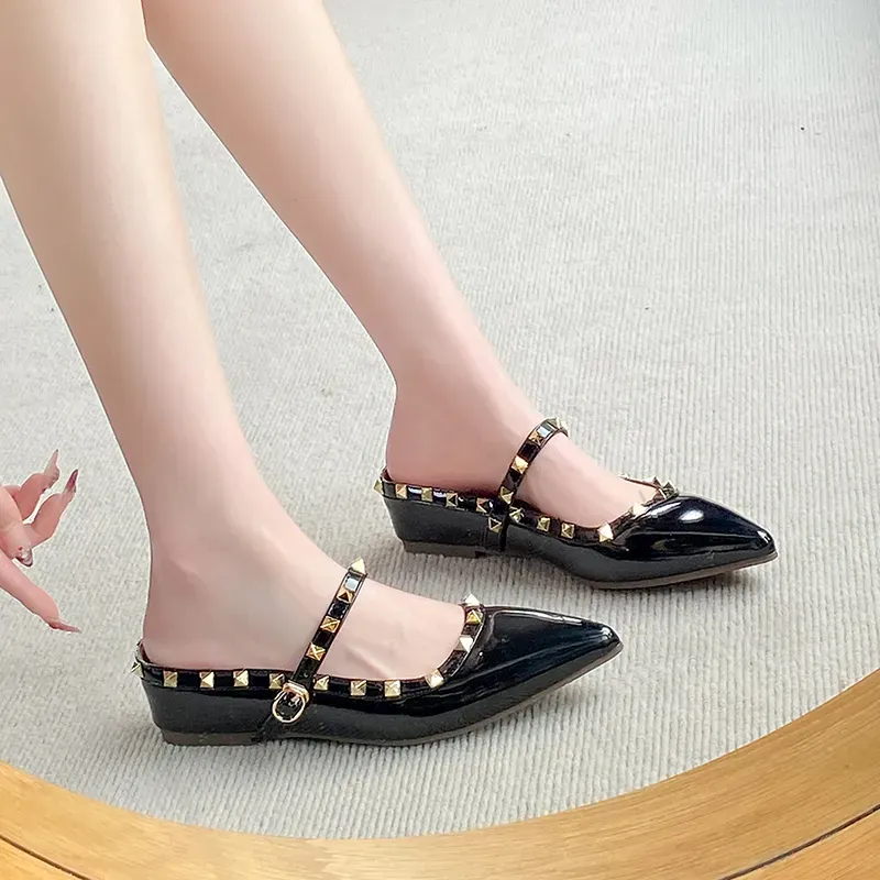 Dawei's House Rubber Sole Quiet Slip Resistant Wrap toe Slippers Women's Gift Box Set-2