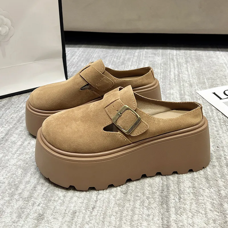 Dawei's House Rubber Sole Slip Resistant Antibacterial Closed Toe Slippers Women's-25