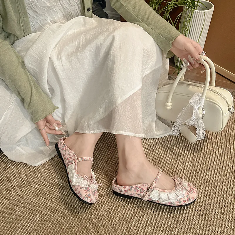 Dawei's House Rubber Sole Odor Resistant Abrasion Resistant Slip Resistant Closed Toe Slippers Women's-16