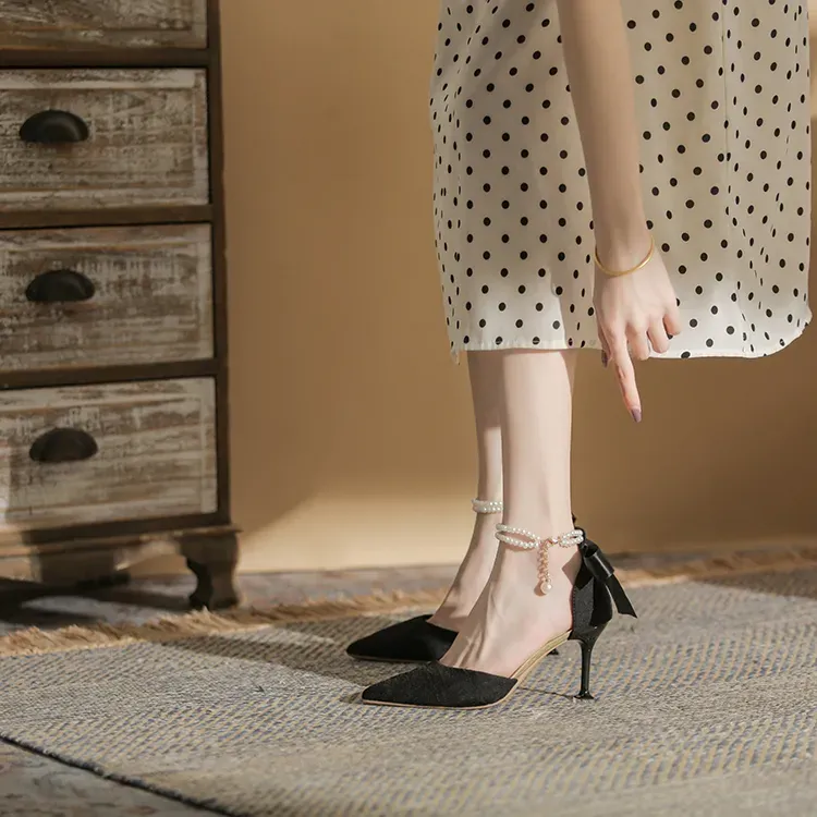 Dawei's House Slim Heel High Heels 8cm Women's-14