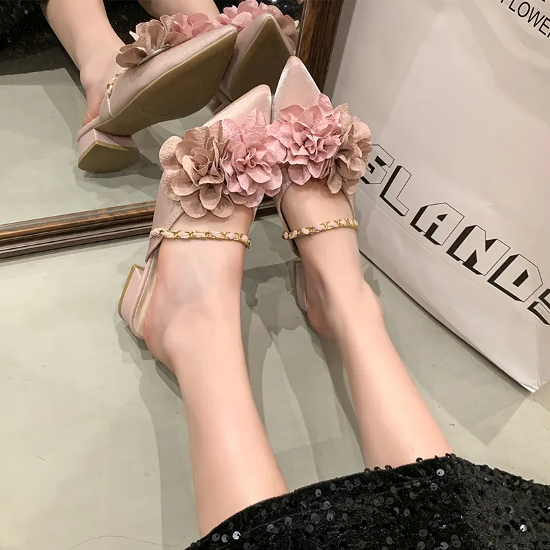 Dawei's House Rubber Sole Abrasion Resistant Slip Resistant Antibacterial Closed Toe Slippers Women's-10