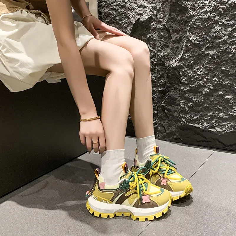Dawei's House Cushioning Slip Resistant Chunky Sneakers Women's Gift Box Set-9