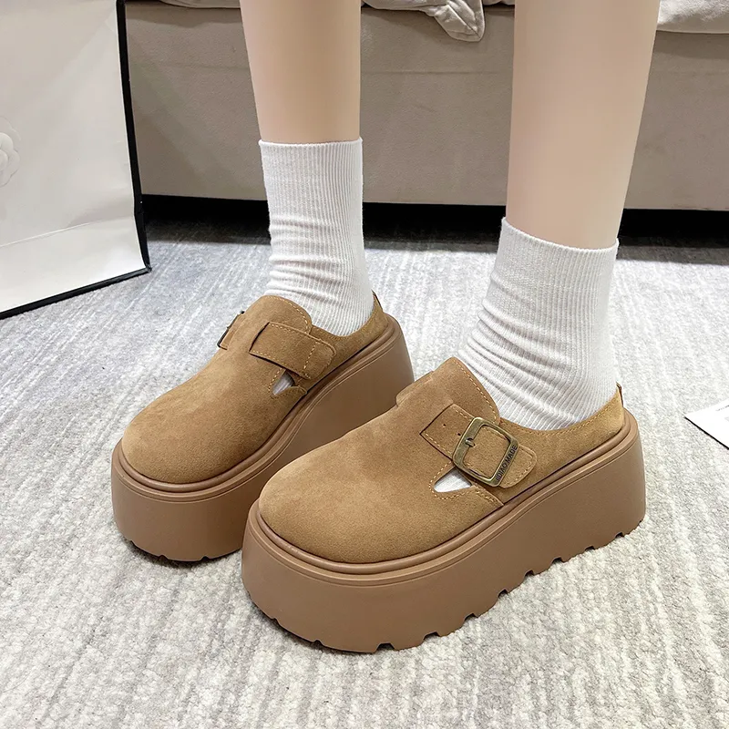 Dawei's House Rubber Sole Slip Resistant Antibacterial Closed Toe Slippers Women's-24