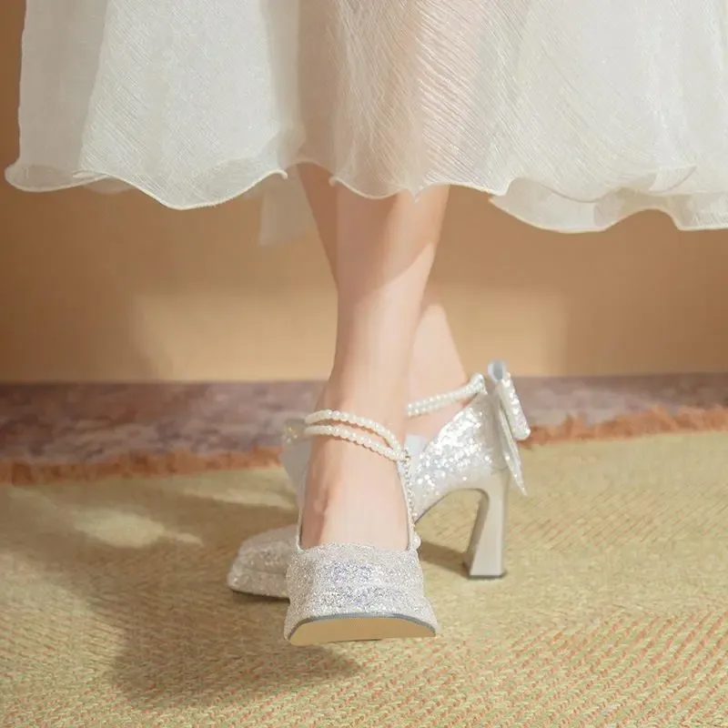 Dawei's House Chunky Heel High Heels Women's Gift Box Set-5