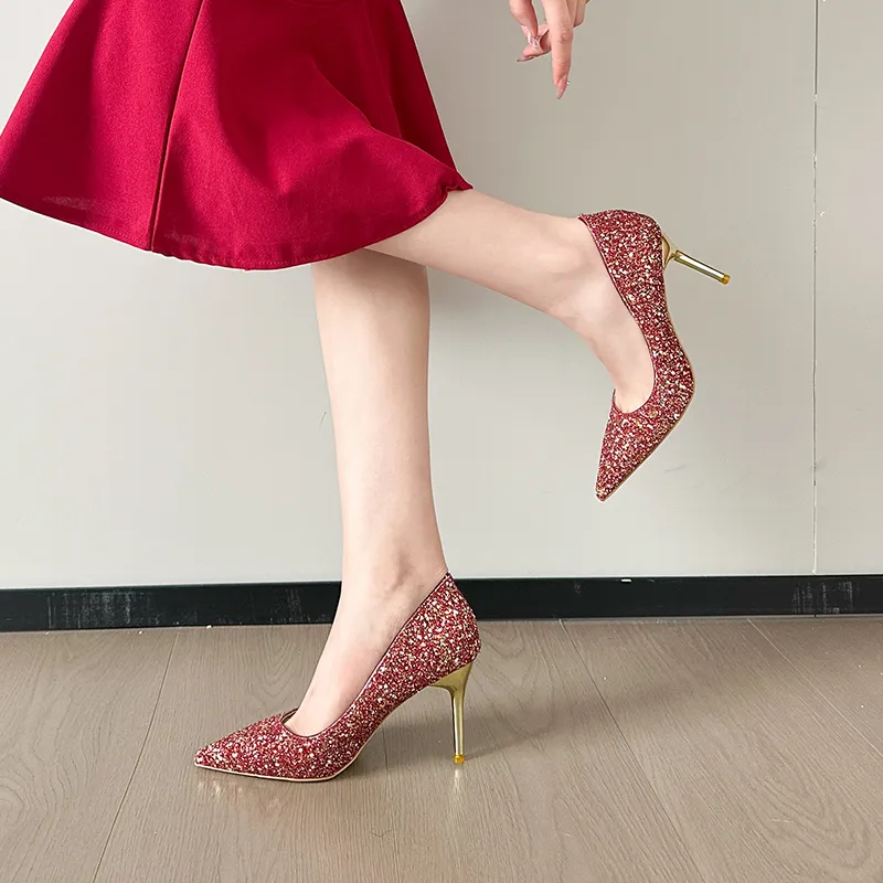 Dawei's House Slim Heel High Heels Women's Gift Box Set-11