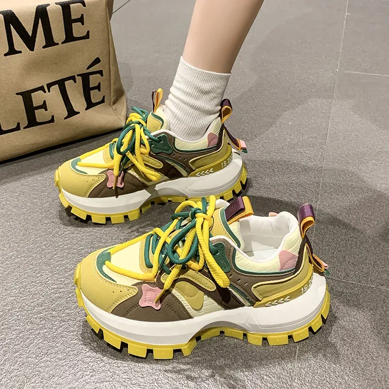 Dawei's House Cushioning Slip Resistant Chunky Sneakers Women's Gift Box Set-6