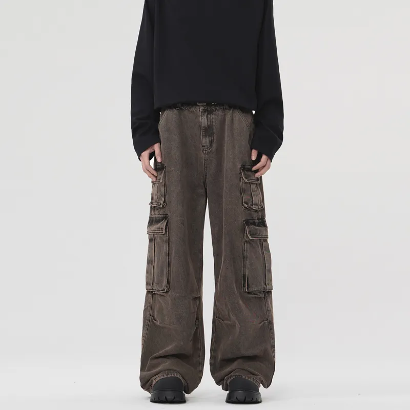 FCB ARCELONA Casual Pants Unisex Washed Brown-2