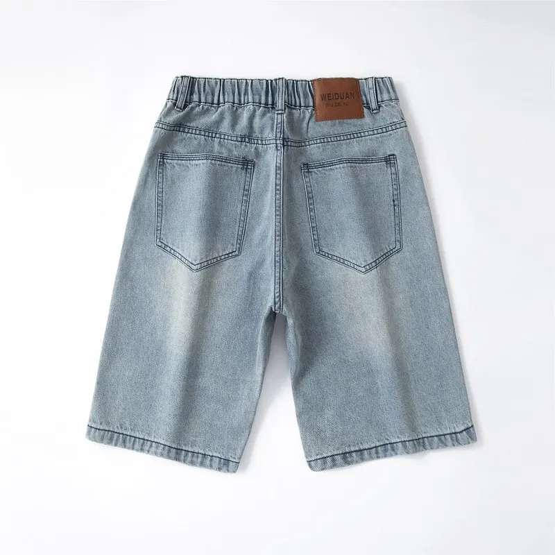 FCB ARCELONA Denim Shorts Unisex Ocean Blue-1