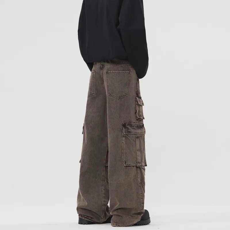 FCB ARCELONA Casual Pants Unisex Washed Brown-4
