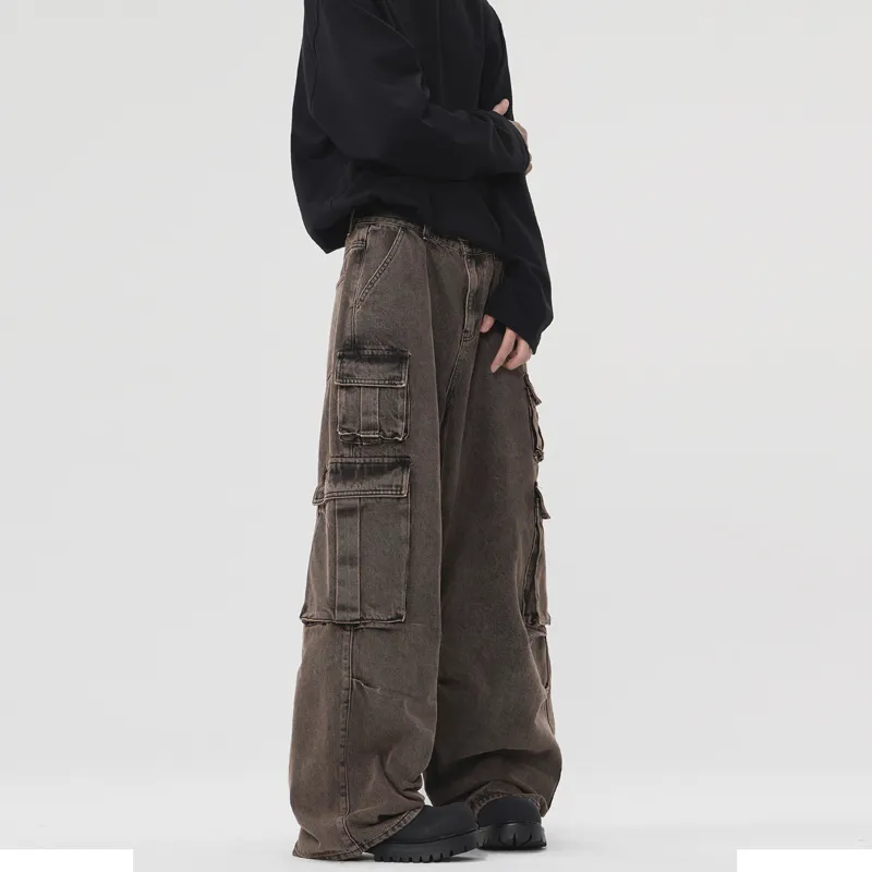 FCB ARCELONA Casual Pants Unisex Washed Brown-3