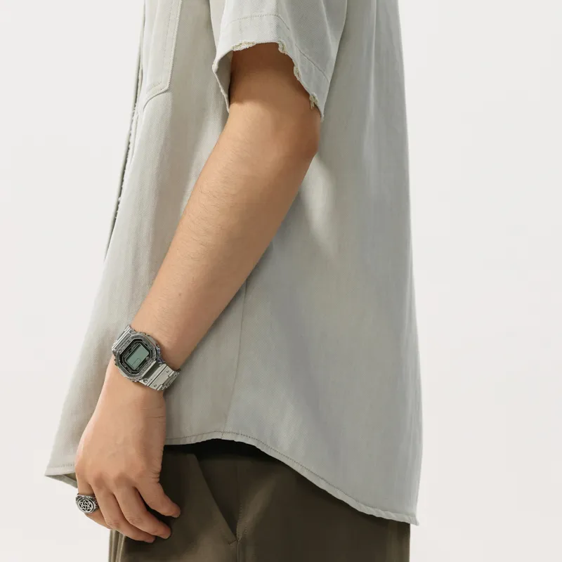 FCB ARCELONA Shirt Unisex Gray Khaki Color-3