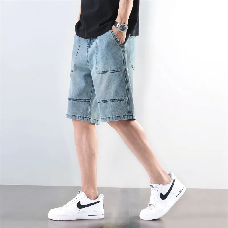 FCB ARCELONA Denim Shorts Unisex Ocean Blue-4