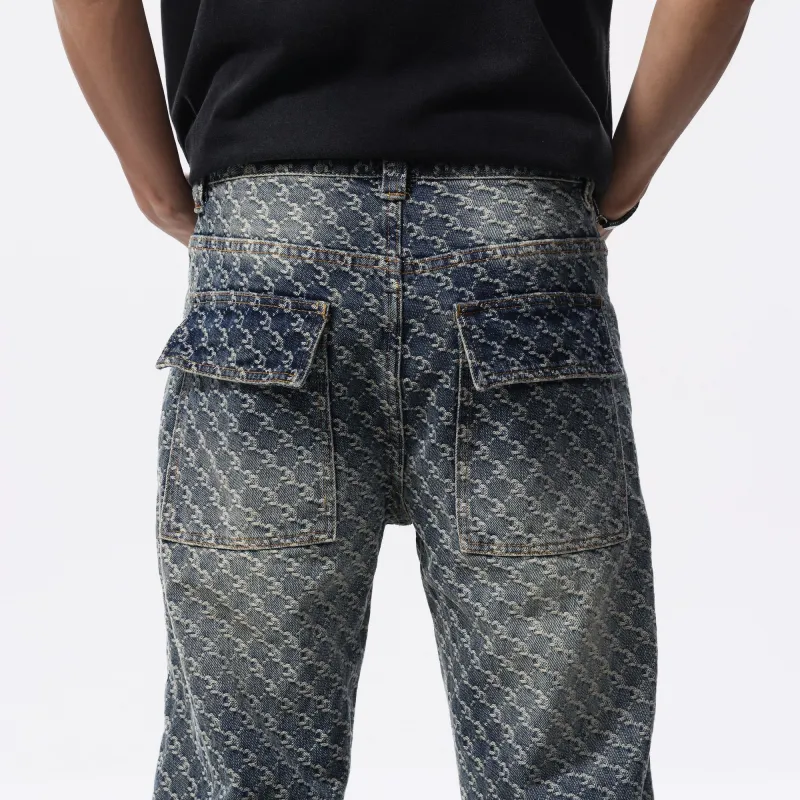FCB ARCELONA Jeans Unisex Vintage Blue-3