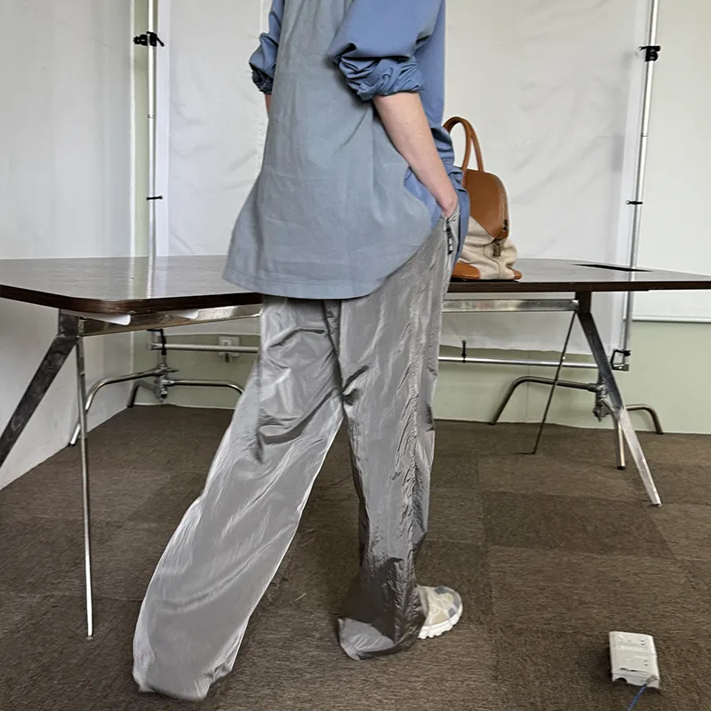 Umamiism Casual Pants Unisex Bright Gray-3
